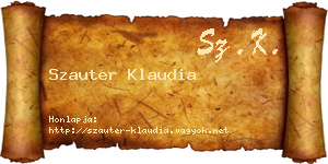 Szauter Klaudia névjegykártya