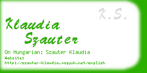 klaudia szauter business card